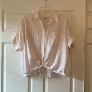 Madewell tied button down shirt